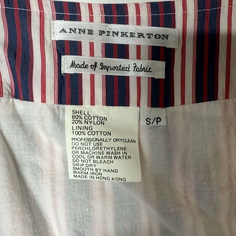 Anne Pinkerton Vintage Striped Mini Wrap Skirt S